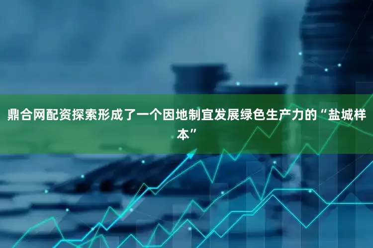 鼎合网配资探索形成了一个因地制宜发展绿色生产力的“盐城样本”