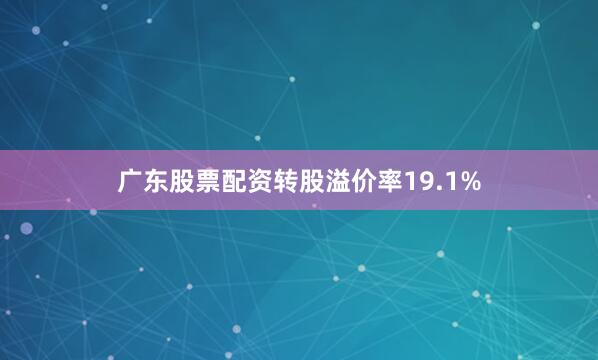 广东股票配资转股溢价率19.1%